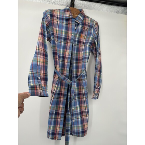 U.S.‎ POLO ASSN PLAID OXFORD DRESS SIZE XS  great condition great condition - Picture 7 of 8